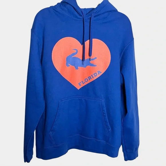 FSU Florida Gators Port & Company Blue Hoodie Love Men’s Size Large Collegiate - Picture 2 of 5